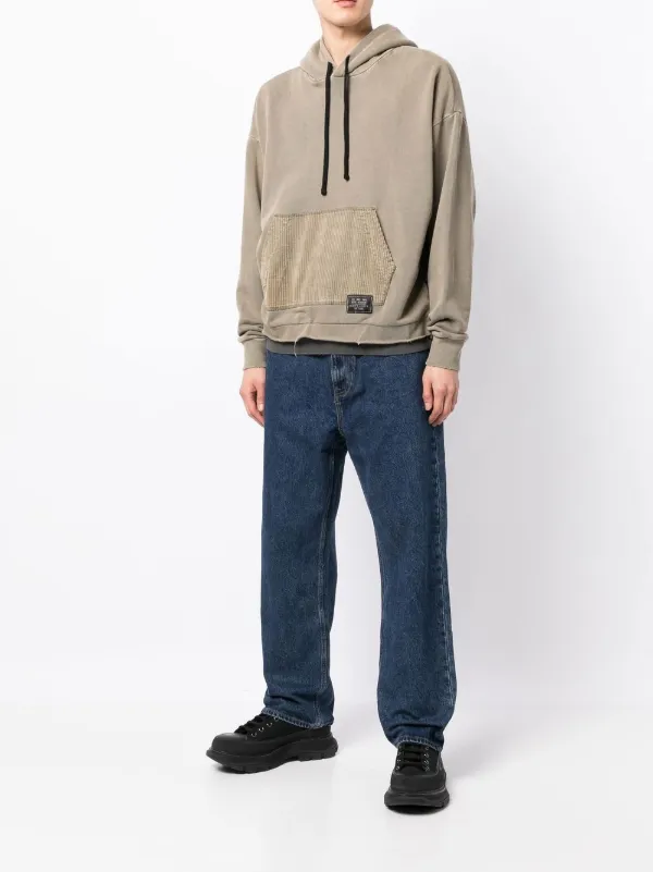 Izzue Distressed patch-pocket Hoodie - Farfetch