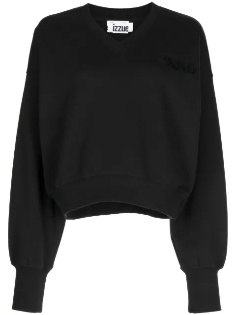 izzue V-neck long-sleeve jumper