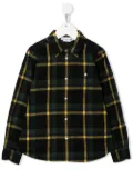 Bonpoint checked long-sleeve shirt - Green