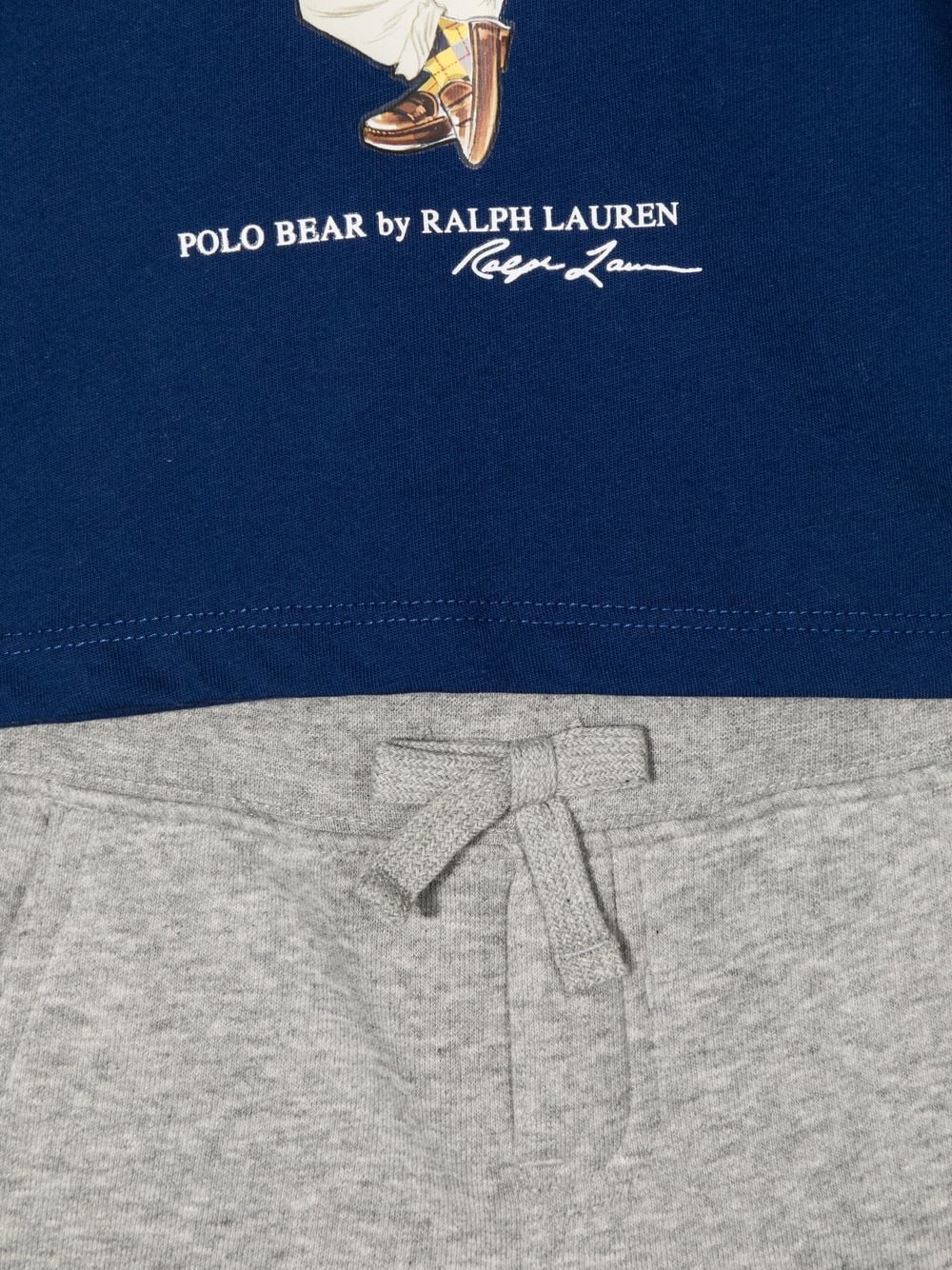 Shop Ralph Lauren Polo Bear Colour-block Tracksuit Set In 蓝色
