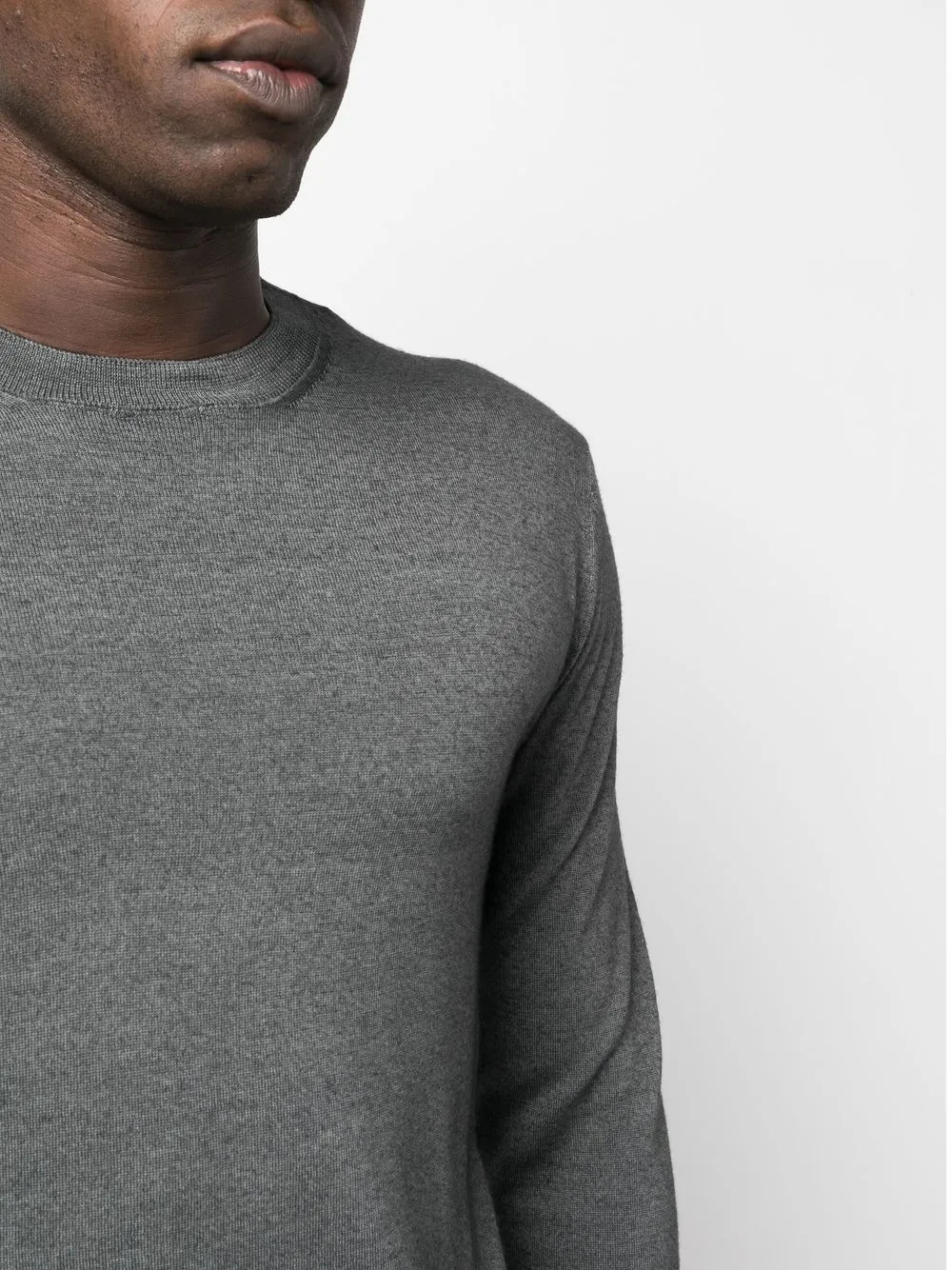 ASPESI MELANGE-EFFECT WOOL SWEATER