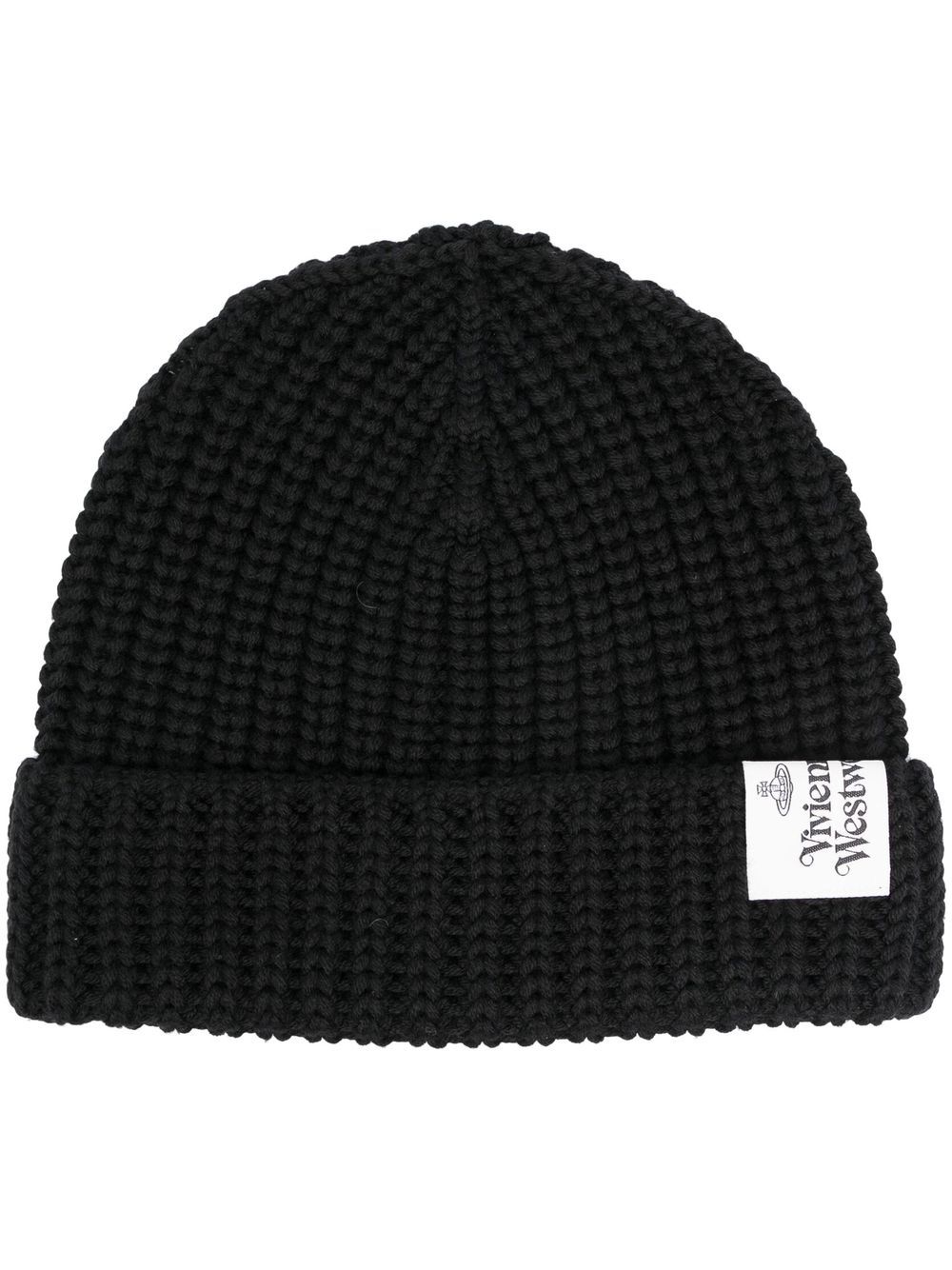 Vivienne Westwood logo-patch Ribbed Beanie Hat - Farfetch