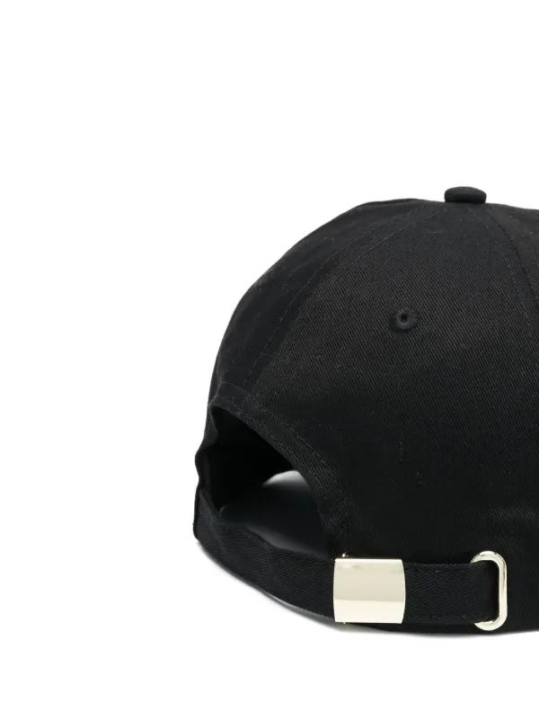 VERSACE JEANS COUTURE ブラックキャップ Logo Embroidered Baseball Cap Black,Gold | VERSACE US
