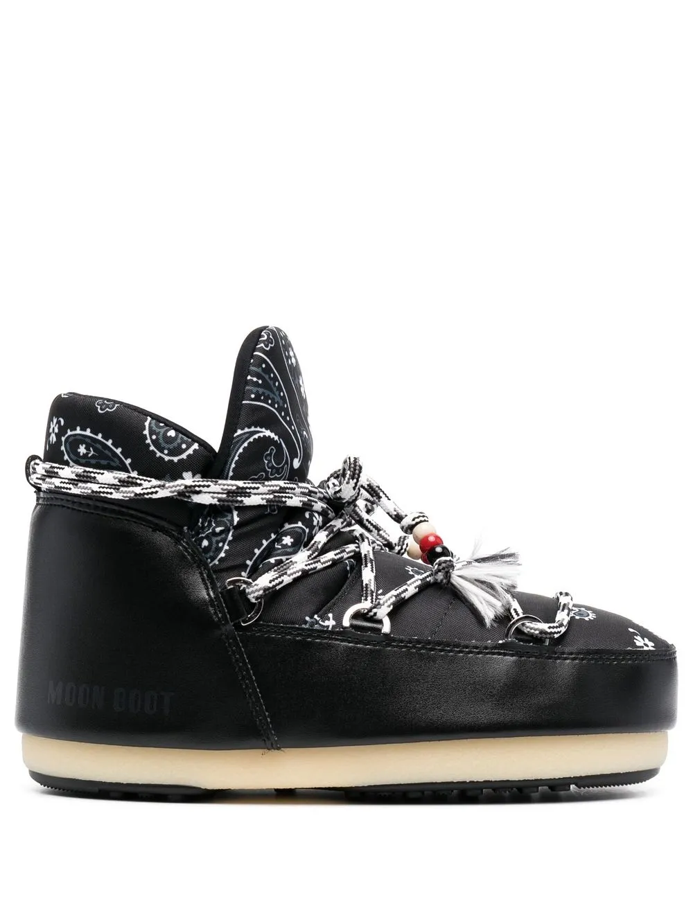 

Alanui x Moonboot paisley-print snow boots - Black