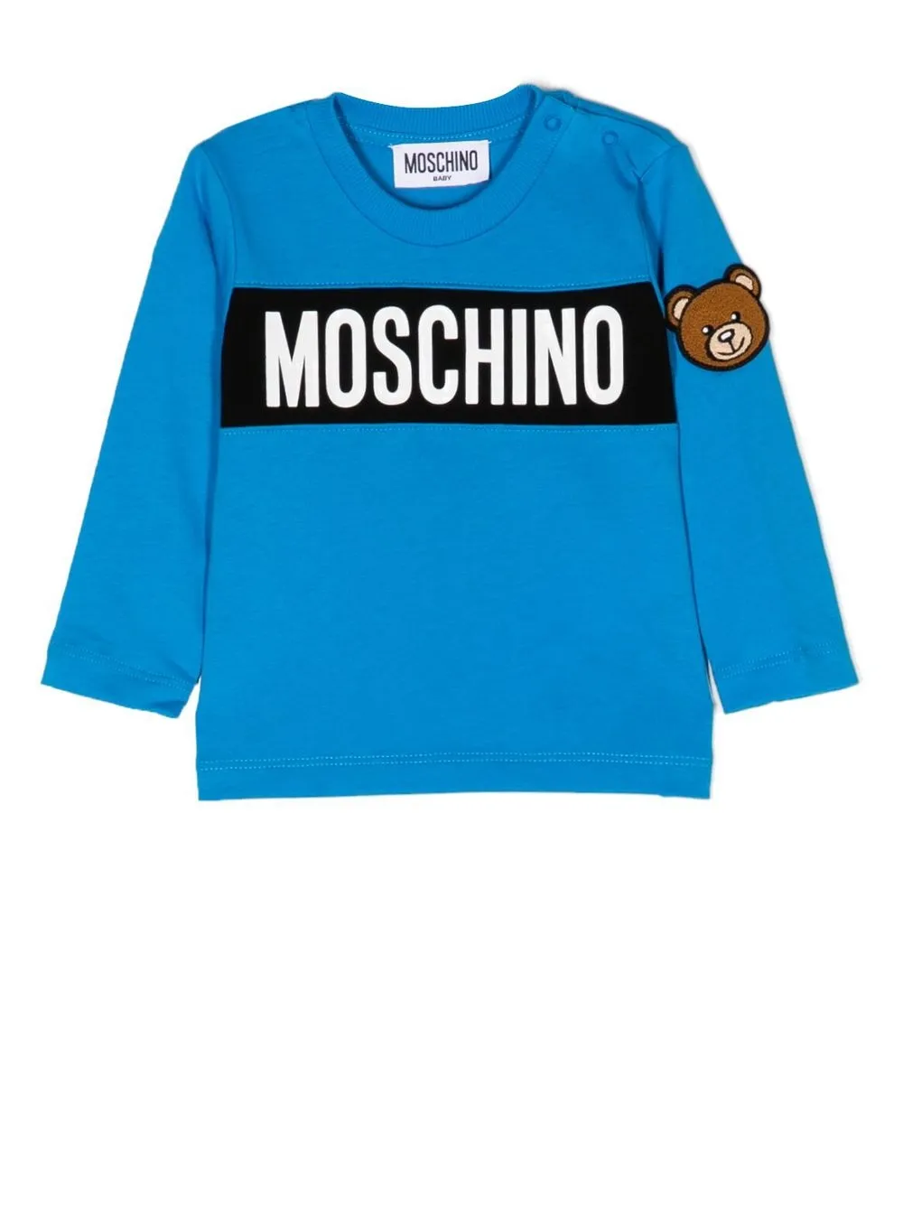 

Moschino Kids sudadera con parche Teddy Bear - Azul