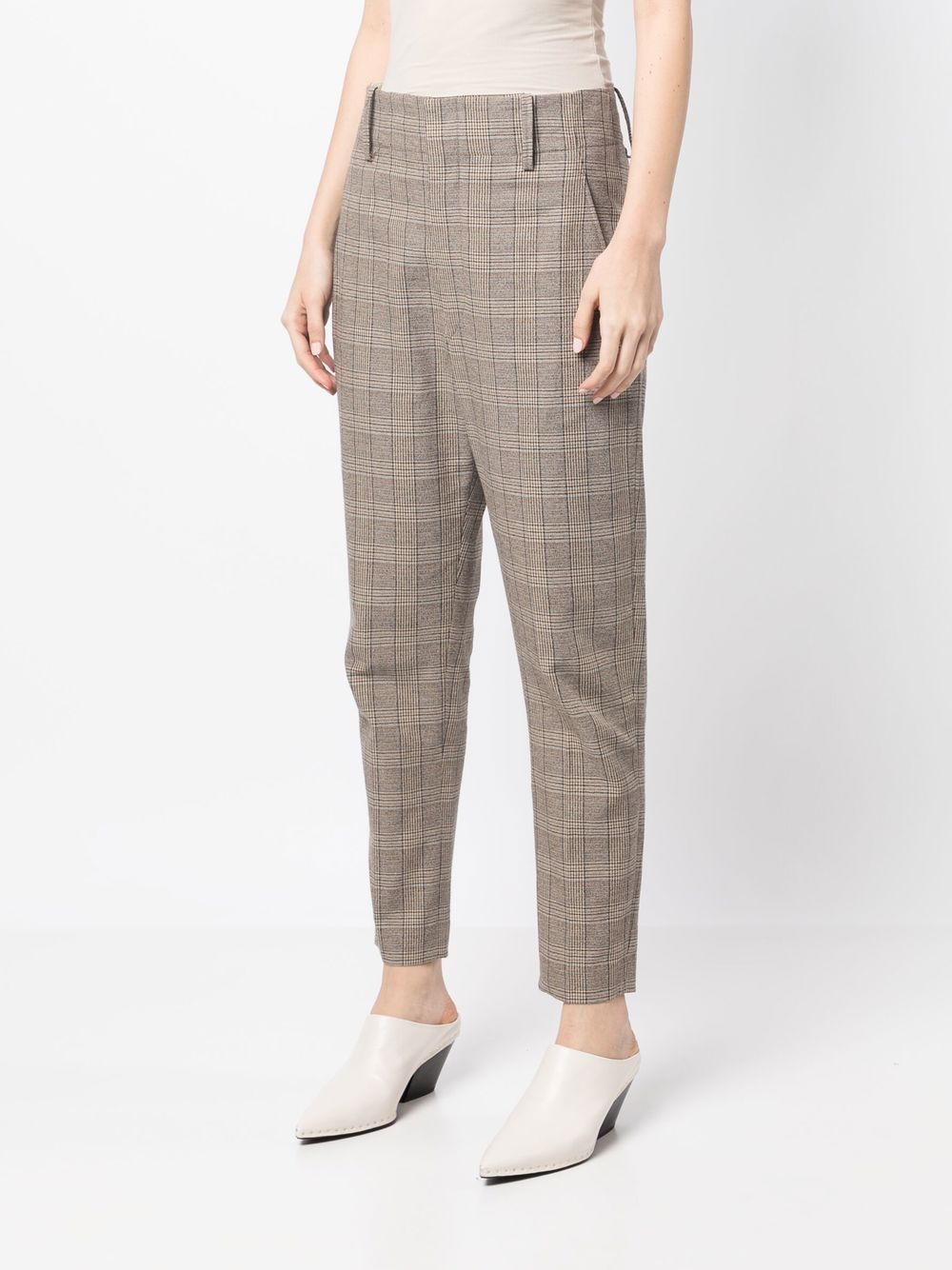 ISABEL MARANT check-print tapered trousers Women