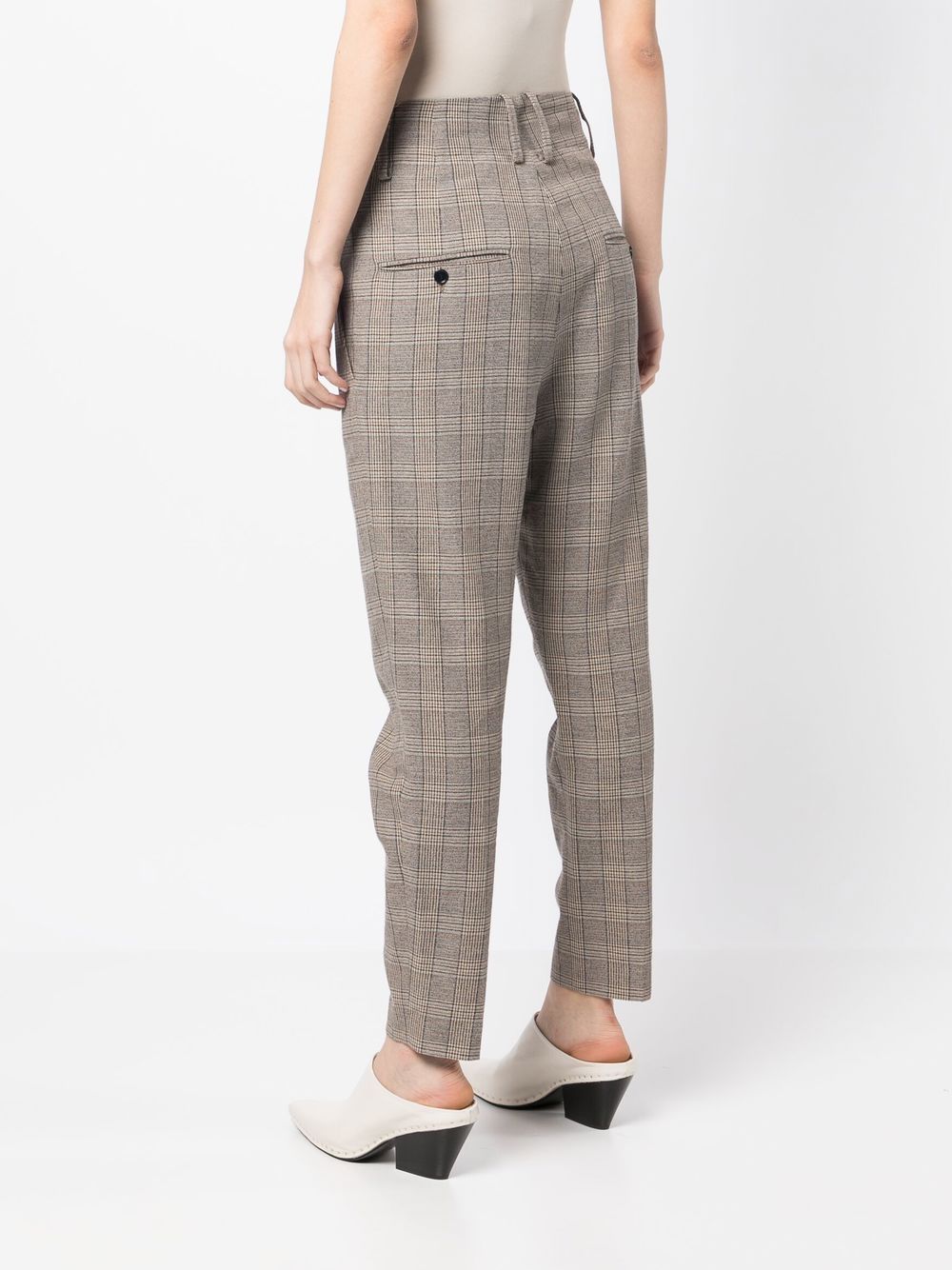 ISABEL MARANT check-print tapered trousers Women