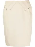 Thierry Mugler Pre-Owned star appliqué straight-cut skirt - Neutrals