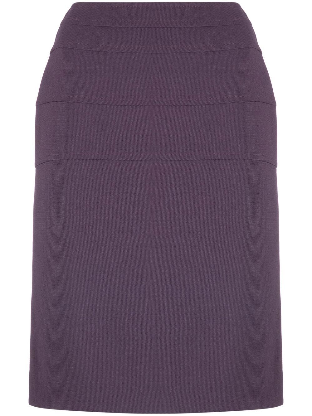 thierry mugler pre-owned jupe droite à design superposé - violet