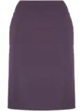 Thierry Mugler Pre-Owned straight-cut layered skirt - Purple