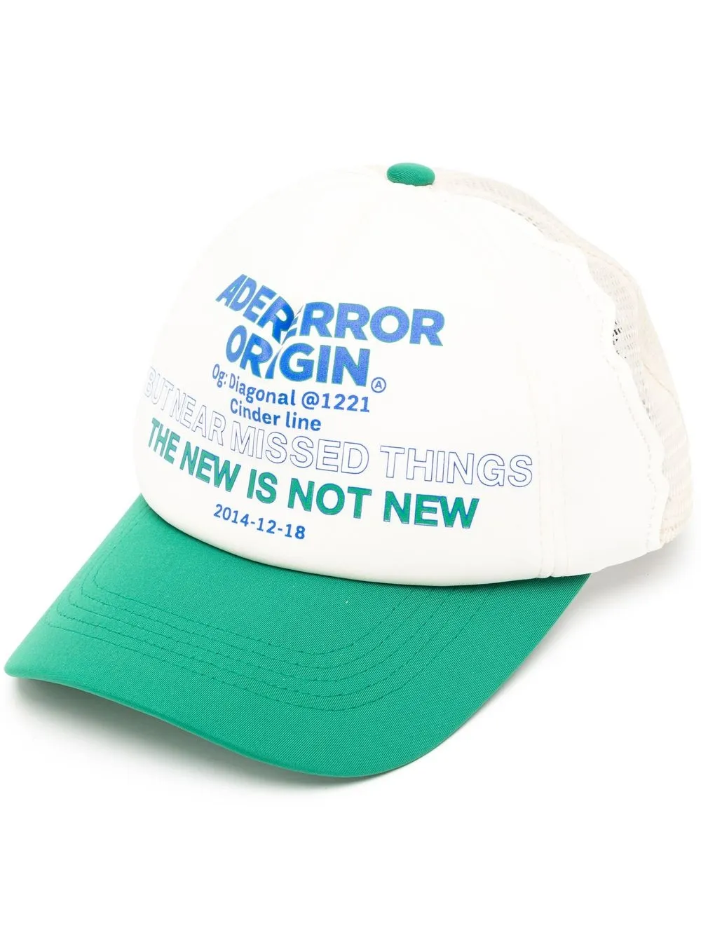 

Ader Error graphic-print colour-block cap - Neutrals