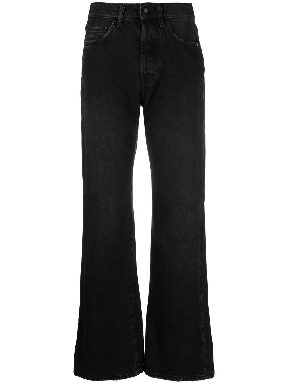 high-waist flared jeans