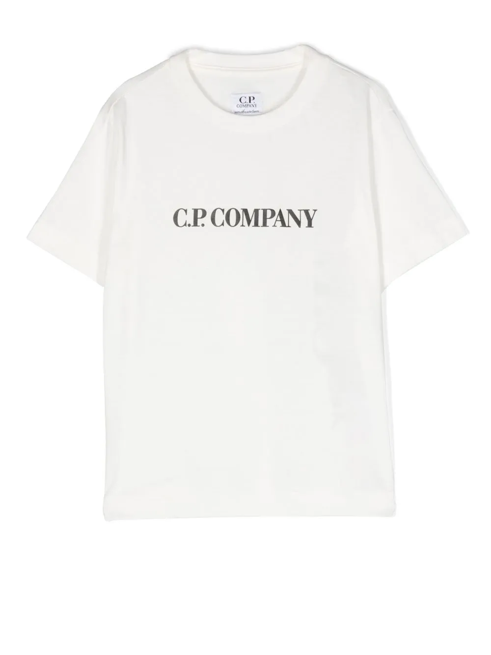 

C.P. Company Kids logo-print round-neck T-shirt - White