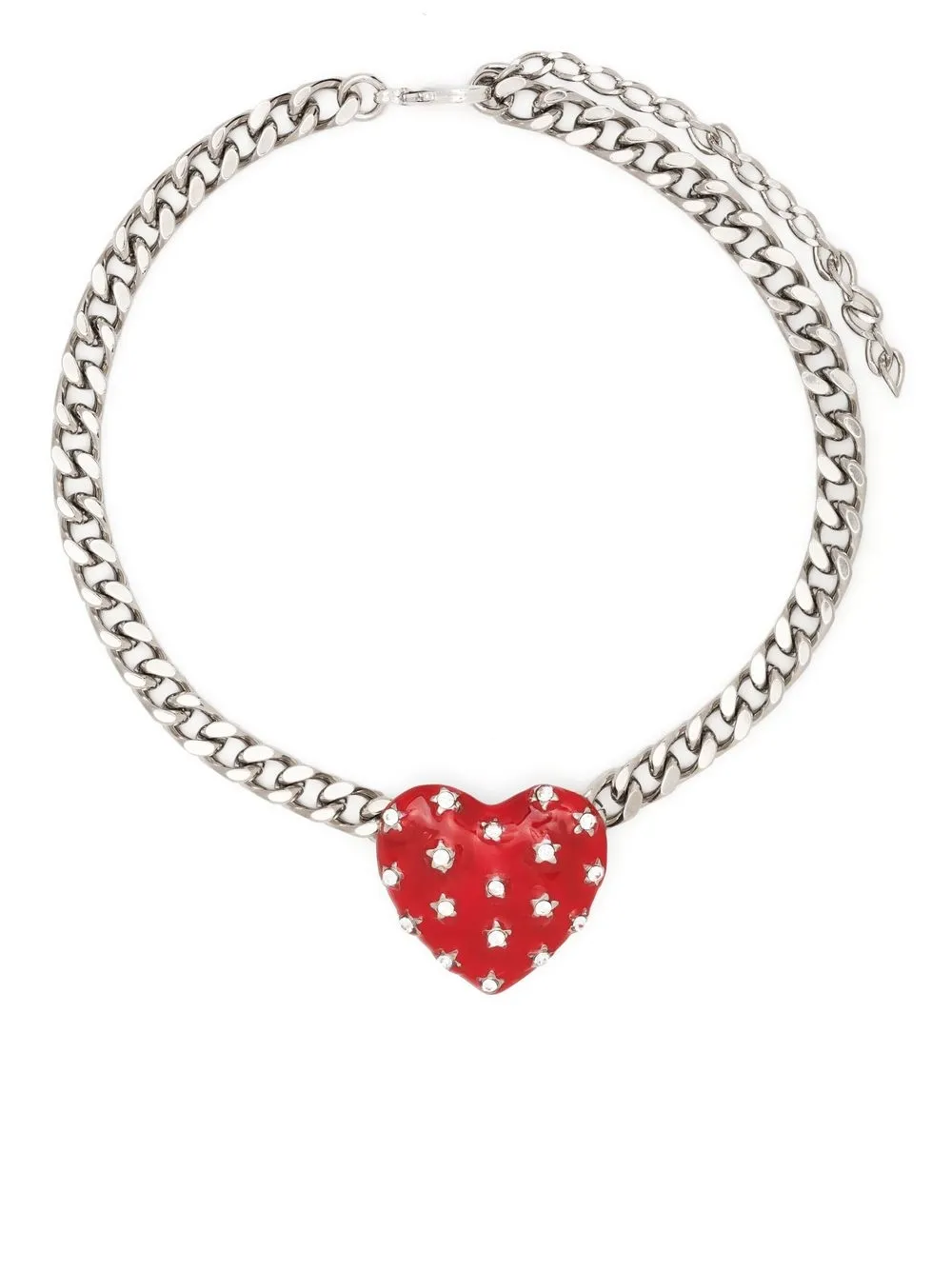 

Alessandra Rich collar con dije de corazón - Plateado