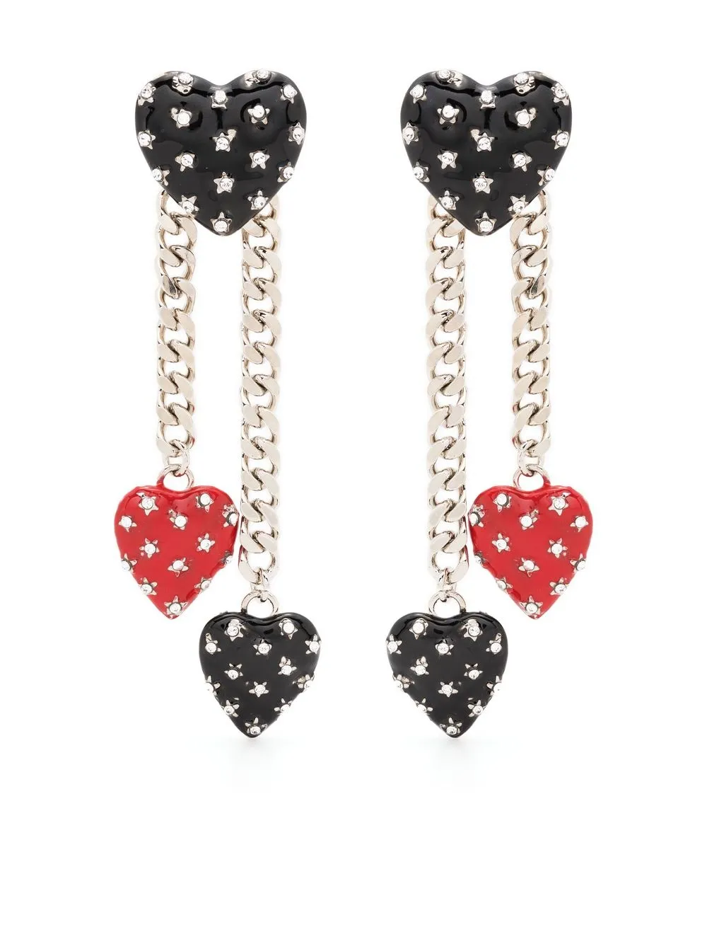 

Alessandra Rich aretes con dije de corazón - Plateado