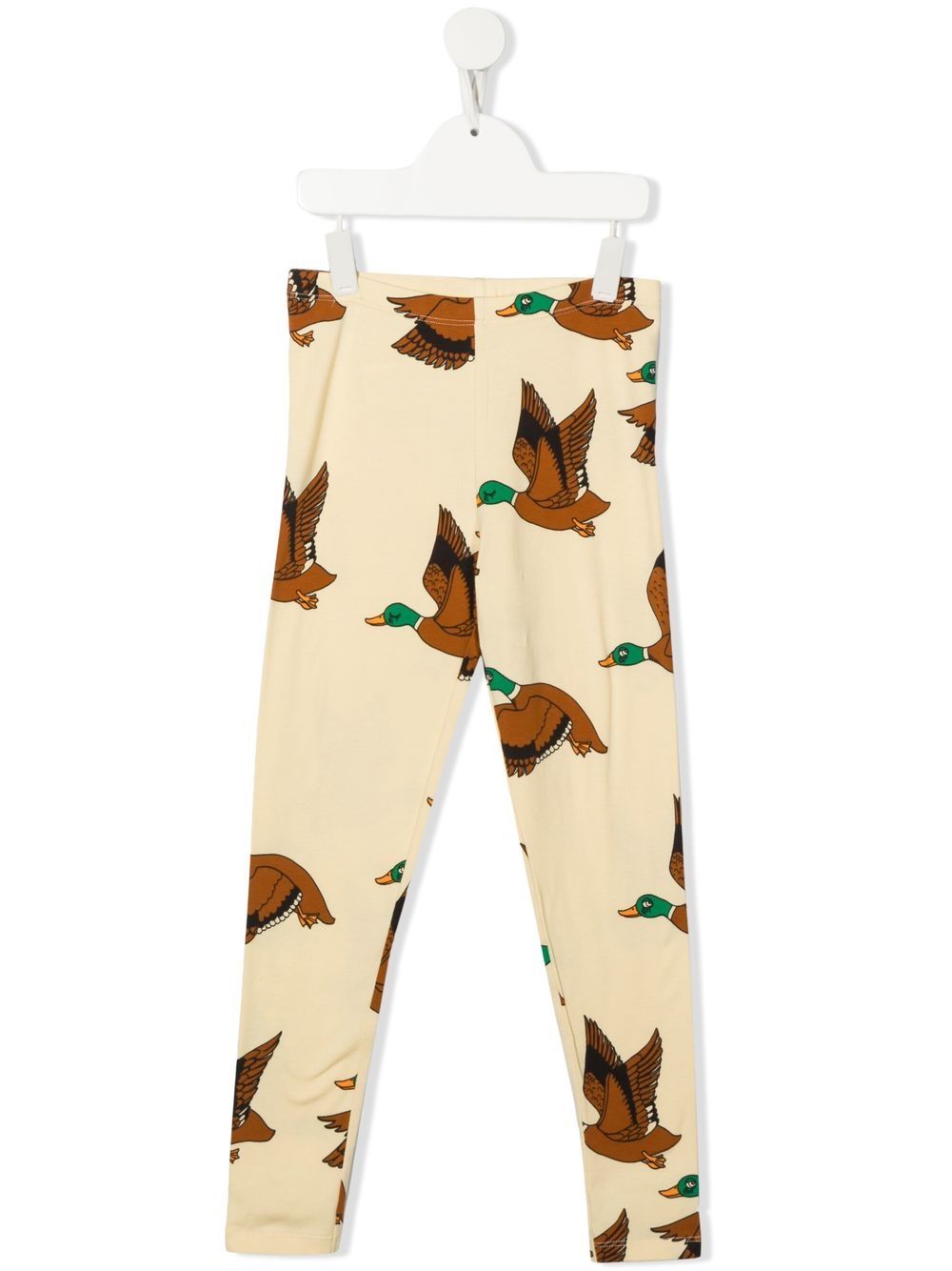 Mini Rodini all-over duck-print leggings - Yellow