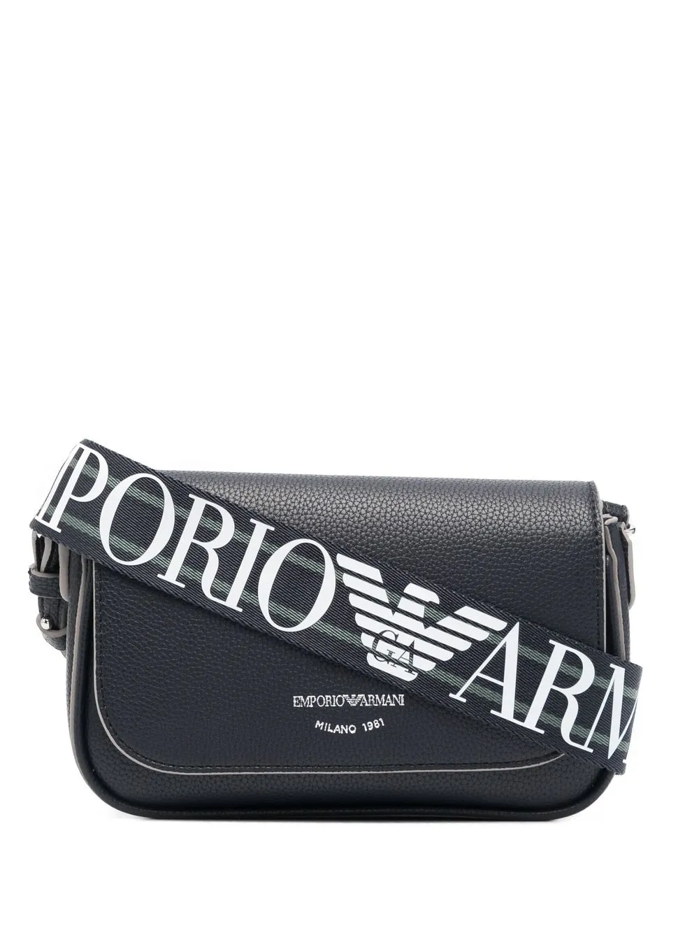 

Emporio Armani bolsa crossbody con correa del logo - Azul