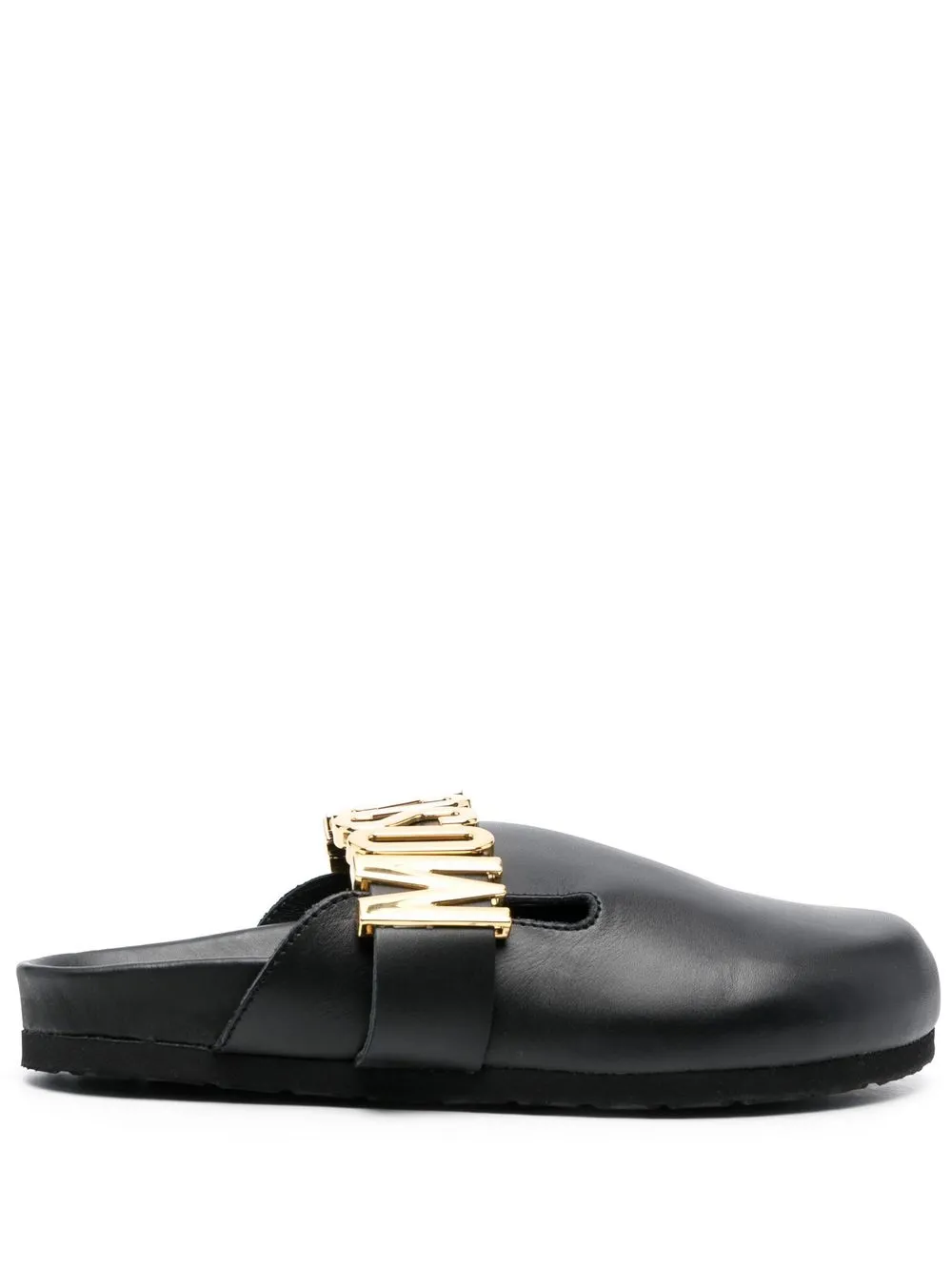 

Moschino mules con placa del logo - Negro