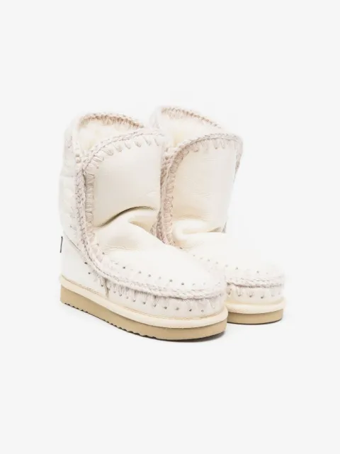 Mou Kids shearling-lined leather boots