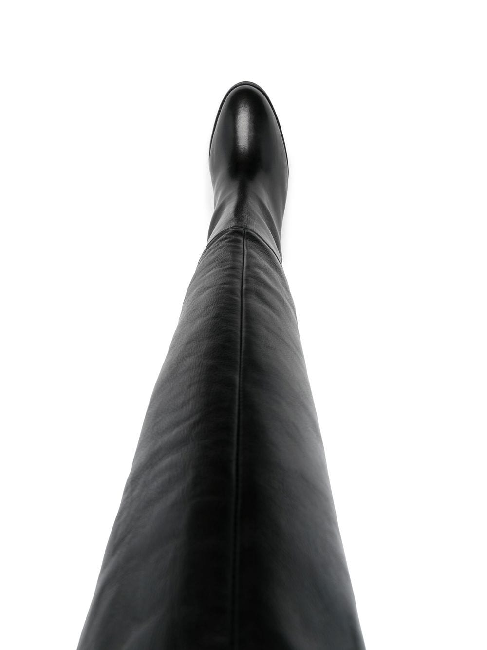 Shop Isabel Marant 100mm Knee-high Leather Boots In Schwarz