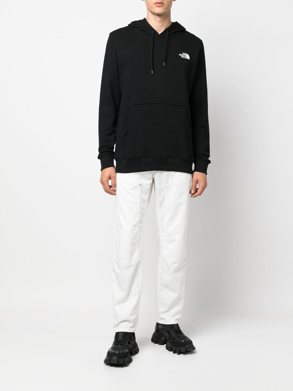 Shop The North Face Icon Logo-patch Pullover Hoodie In Black