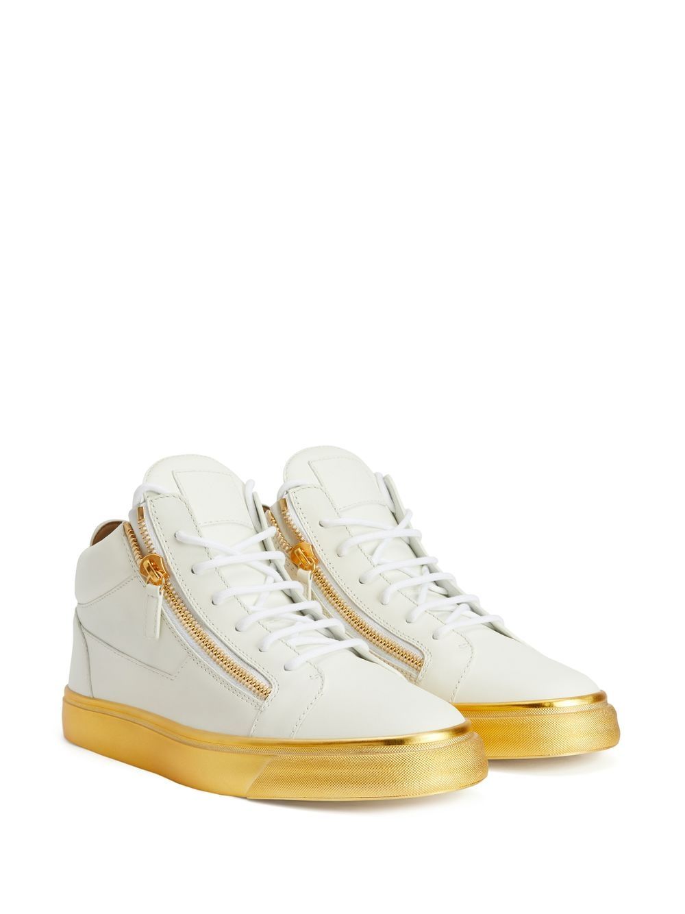 Shop Giuseppe Zanotti Coby High-top Sneakers In White