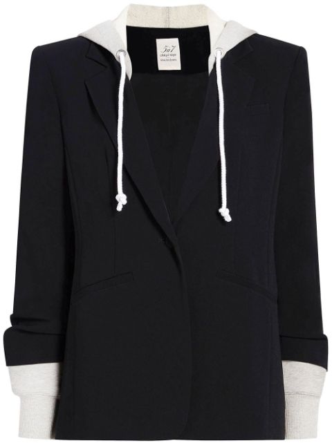 Cinq A Sept hooded single-breasted blazer
