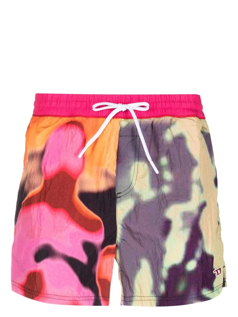 

Diesel multi-print panelled swim shorts - Pink