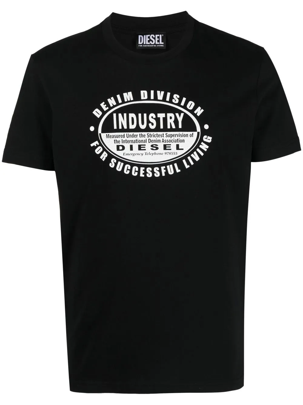 

Diesel logo-print shortsleeved cotton T-shirt - Black