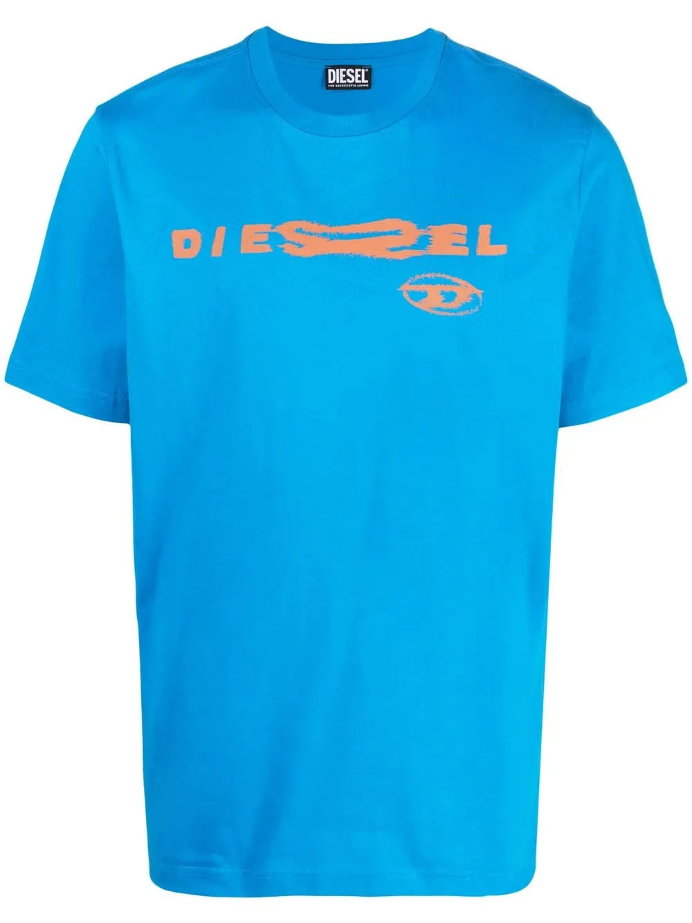 

Diesel printed shortsleeved cotton T-shirt - Blue