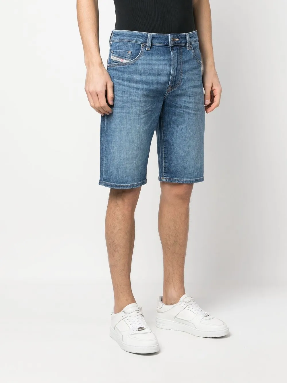 Diesel kneelength Denim Shorts Farfetch