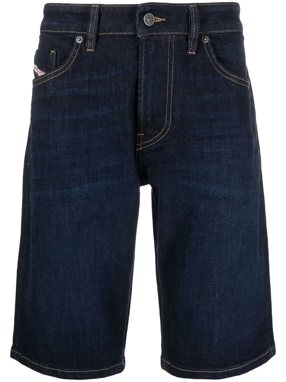 

Diesel shorts de mezclilla con parche del logo - Azul