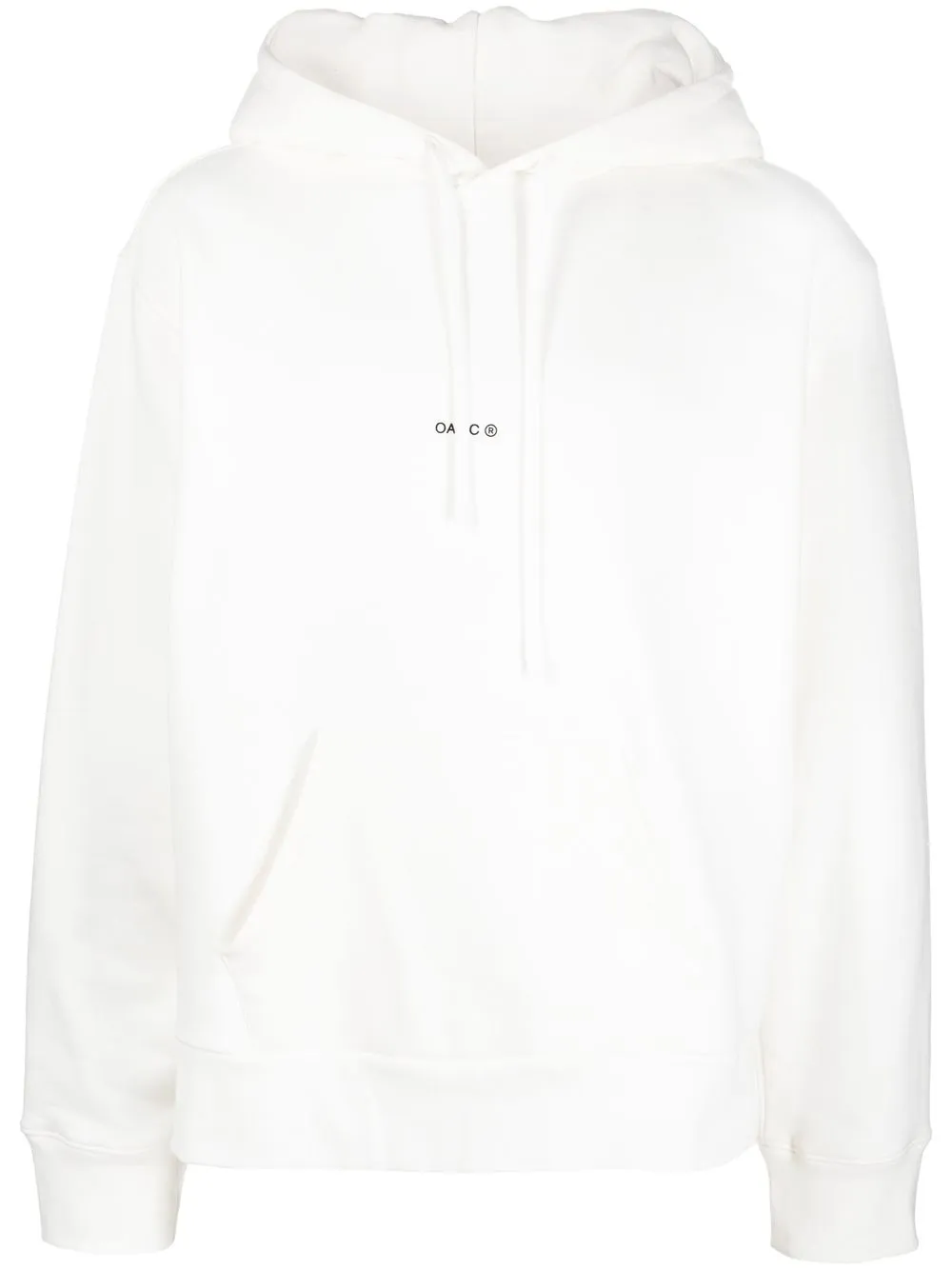 

OAMC hoodie con estampado gráfico y cordones - Blanco