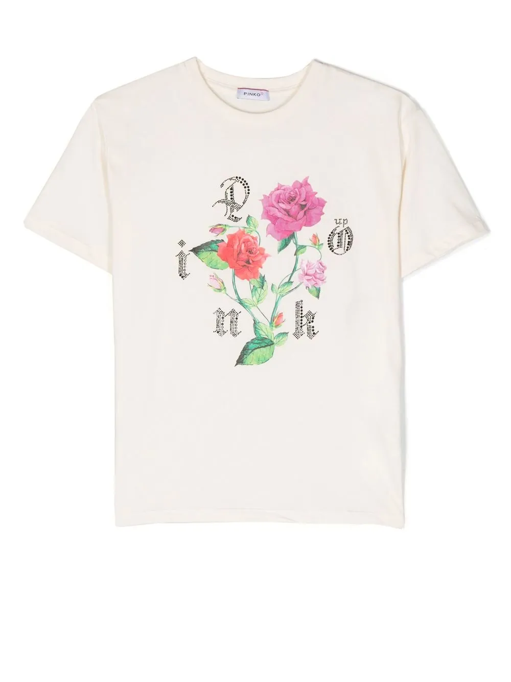 

Pinko Kids playera con estampado floral - Neutro