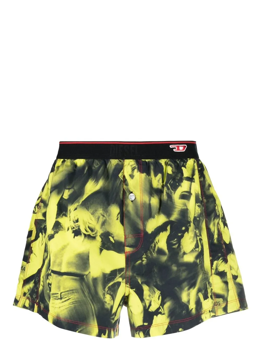 Diesel Graphic-print Boxer Shorts In 黄色