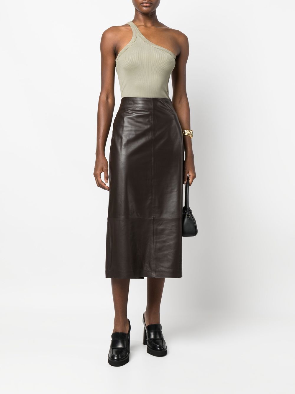 Vince High waist rok - Bruin