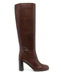 Sartore knee-high leather boots - Brown