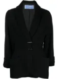 Thierry Mugler Pre-Owned ribbed edges jacket - Black