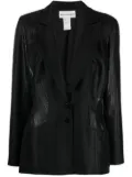 Thierry Mugler Pre-Owned notched lapels panelled blazer - Black