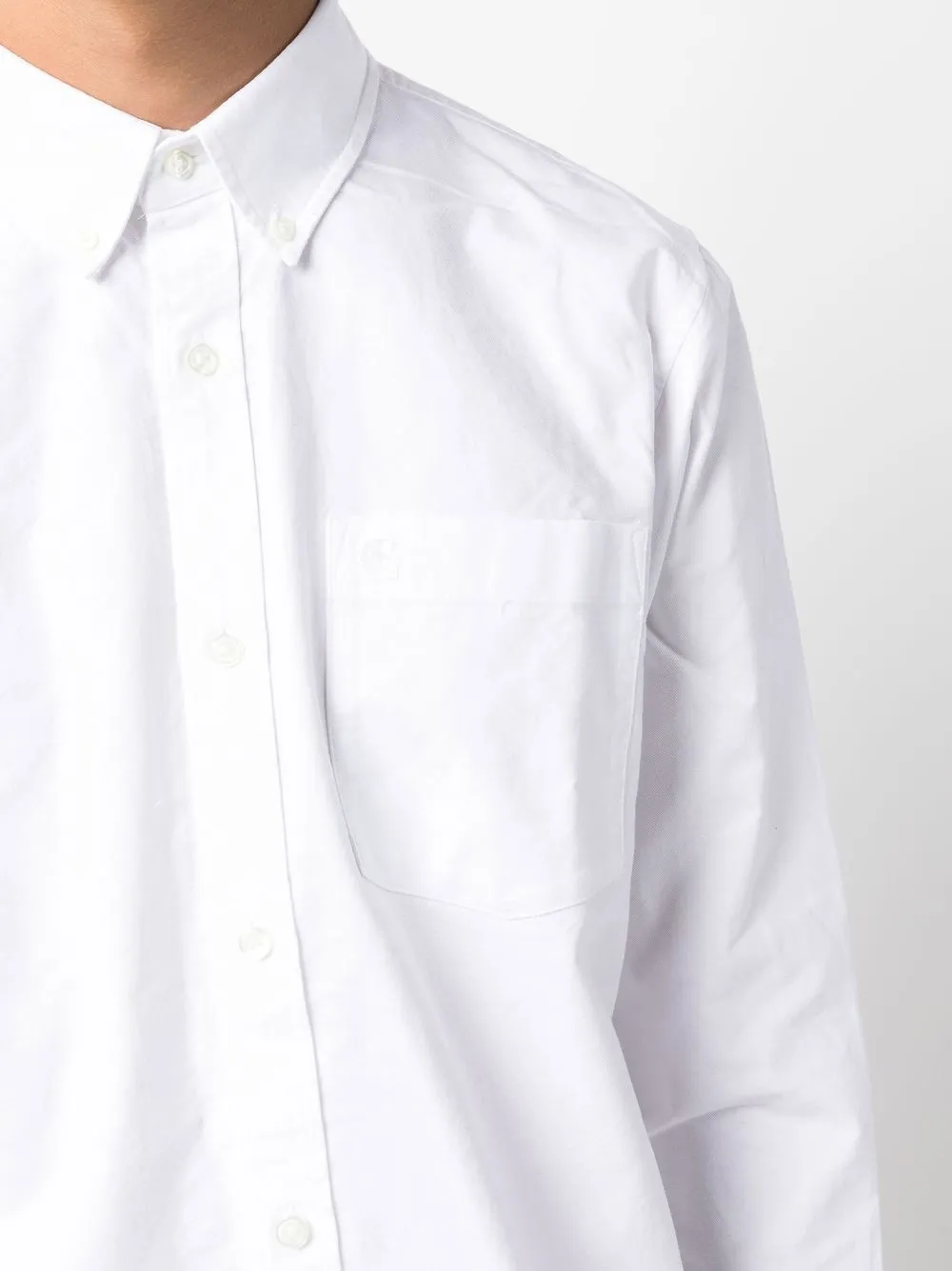 Carhartt Classic Button-up Shirt In Weiss