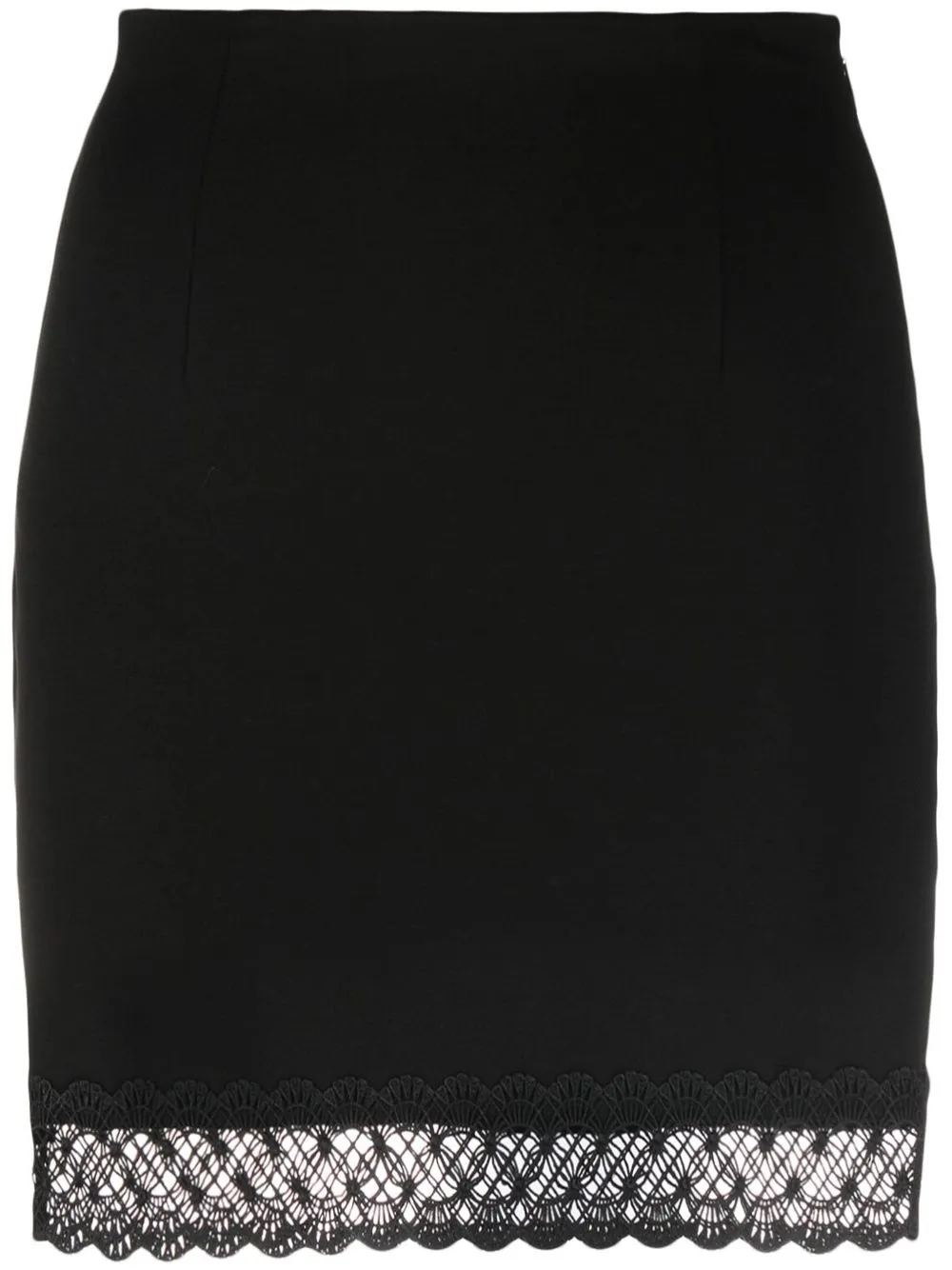 

TWINSET falda corta de encaje Macramé - Negro