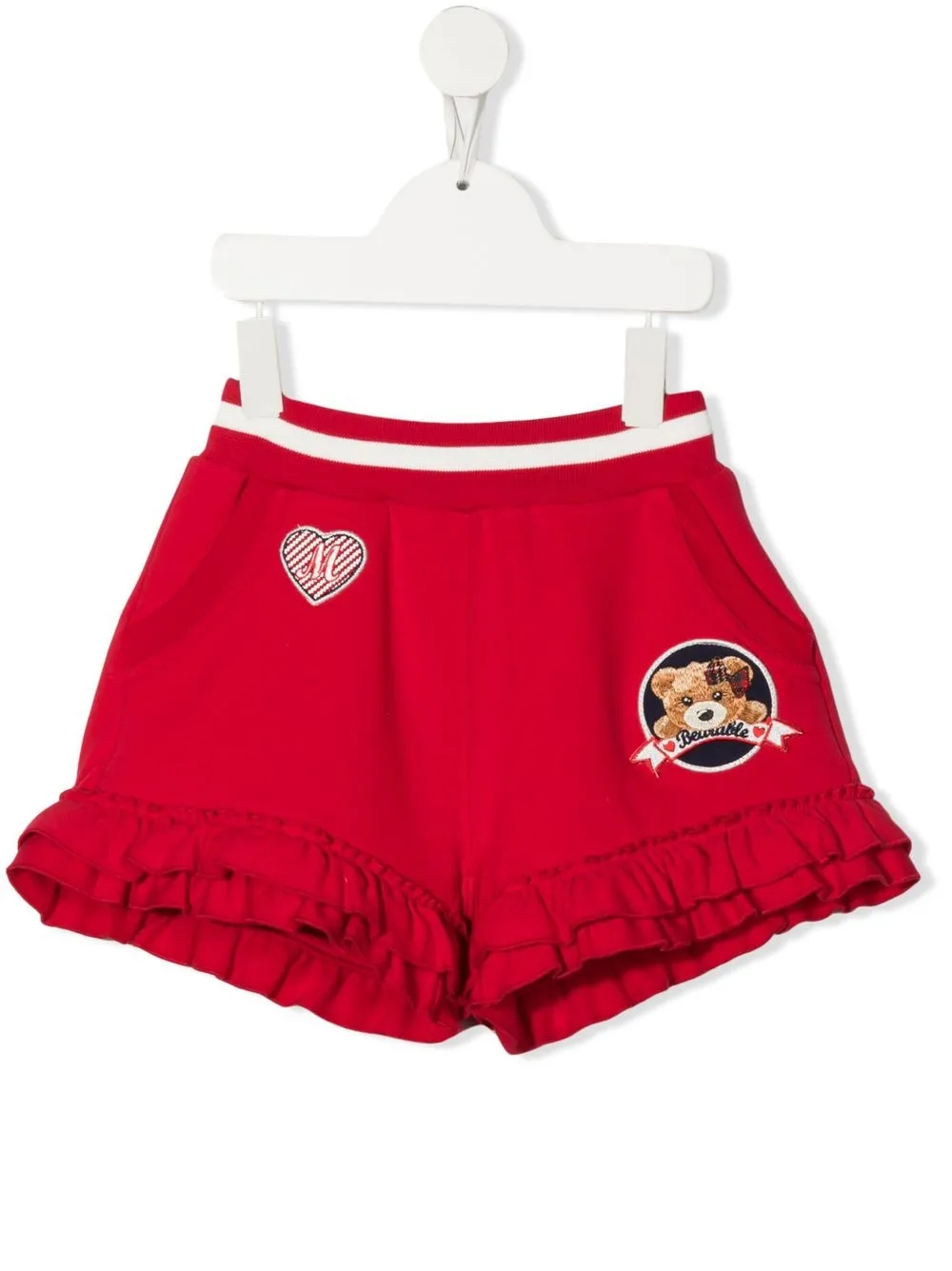 

Monnalisa shorts con logo bordado - Rojo