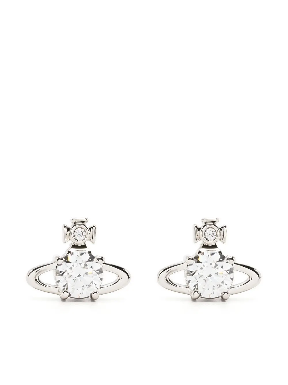 

Vivienne Westwood crystal orb earrings - Silver