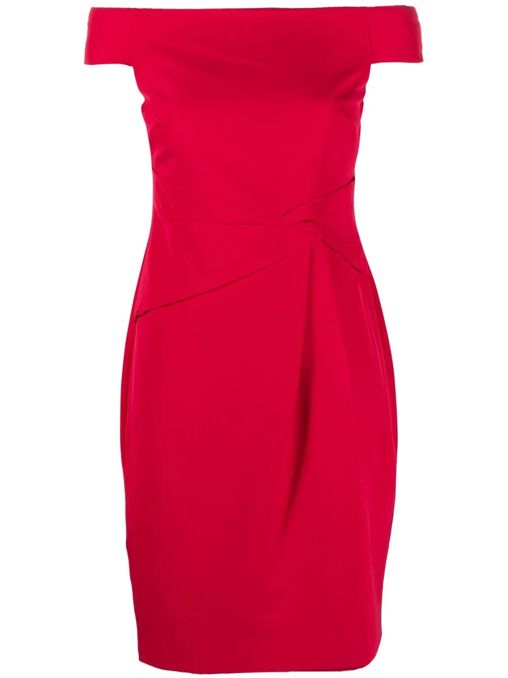 

Lauren Ralph Lauren vestido midi con hombros descubiertos - Rojo