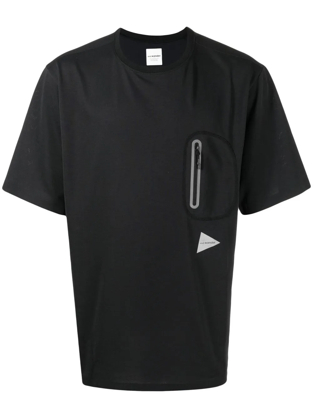 

and Wander playera con logo estampado y sin costuras - Negro
