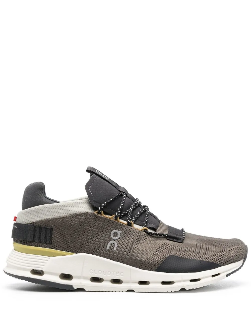 

On Running colour-block lace-up sneakers - Brown