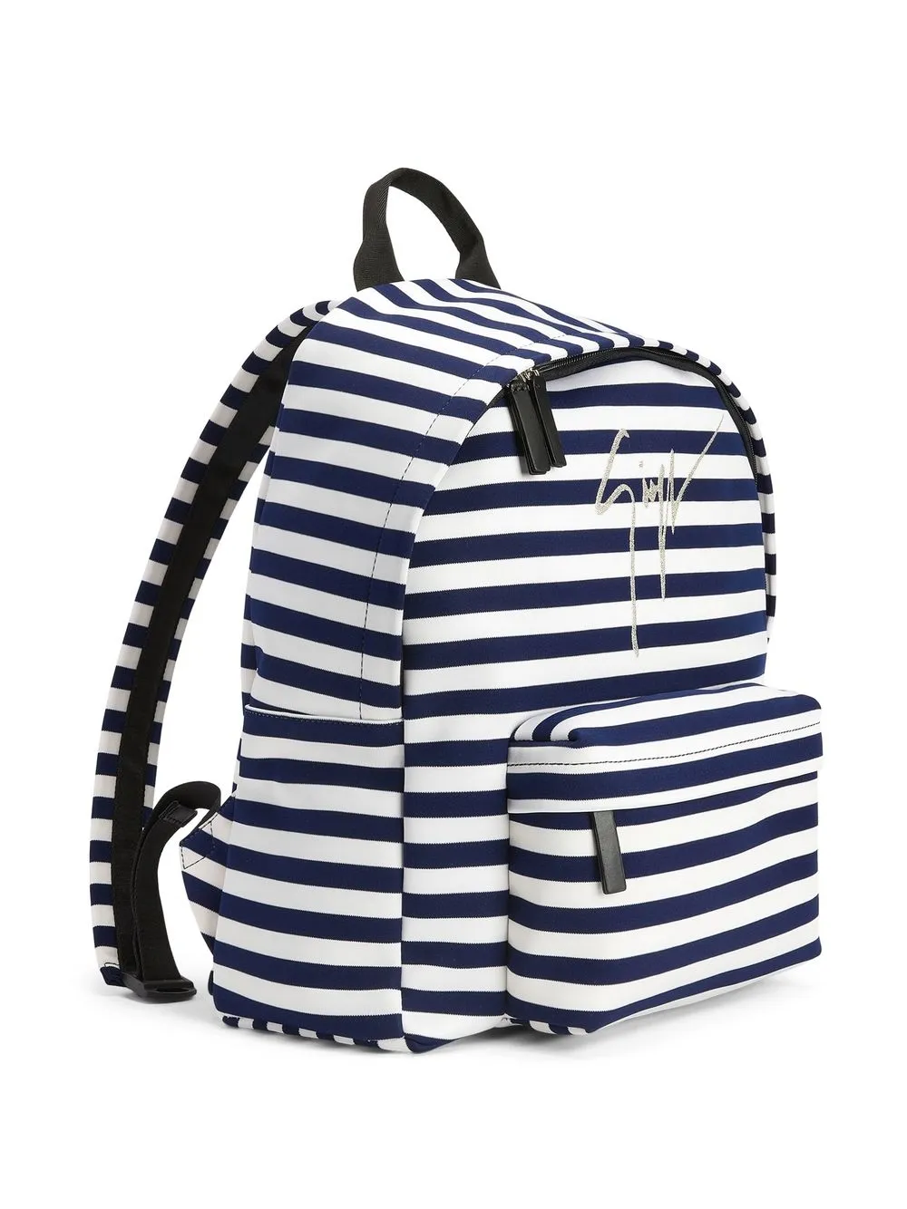 Shop Giuseppe Zanotti Logo Stripe-print Backpack In White