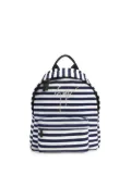 Giuseppe Zanotti logo stripe-print backpack - White
