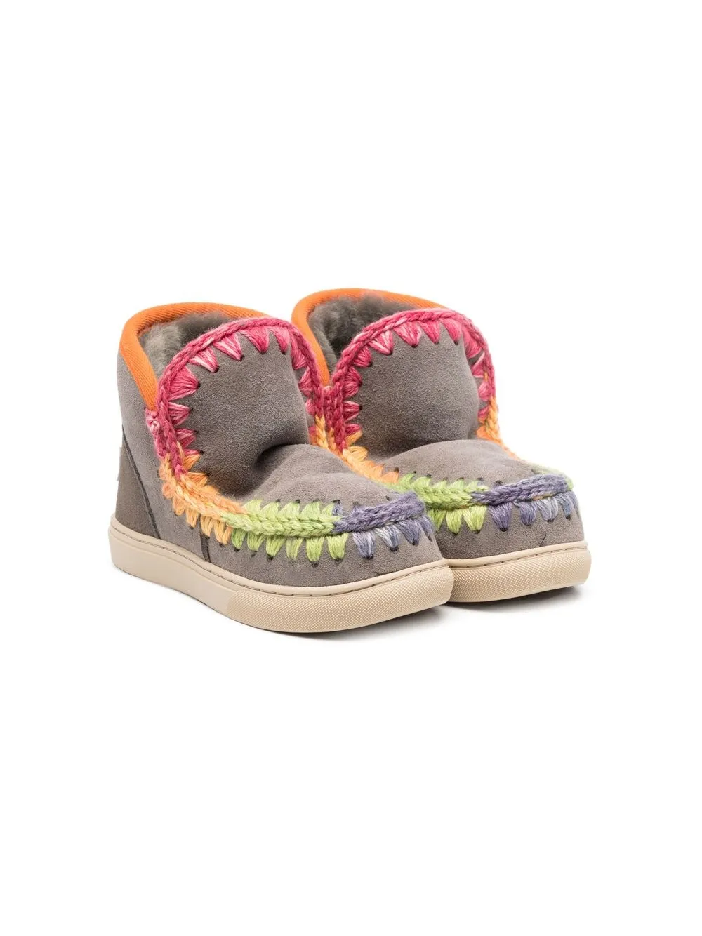 

Mou Kids botas con ribete texturizado - Gris