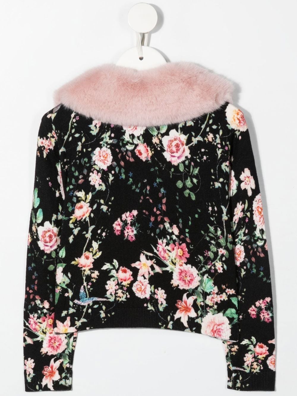 Miss Blumarine Vest met bloemenprint - Zwart